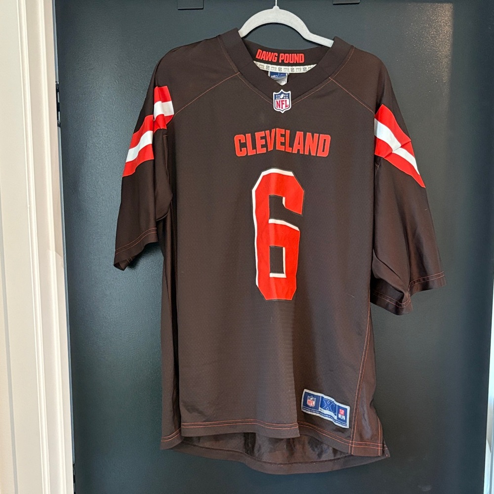 NFL Cleveland Brown Mayfield Jersey with Red Accents